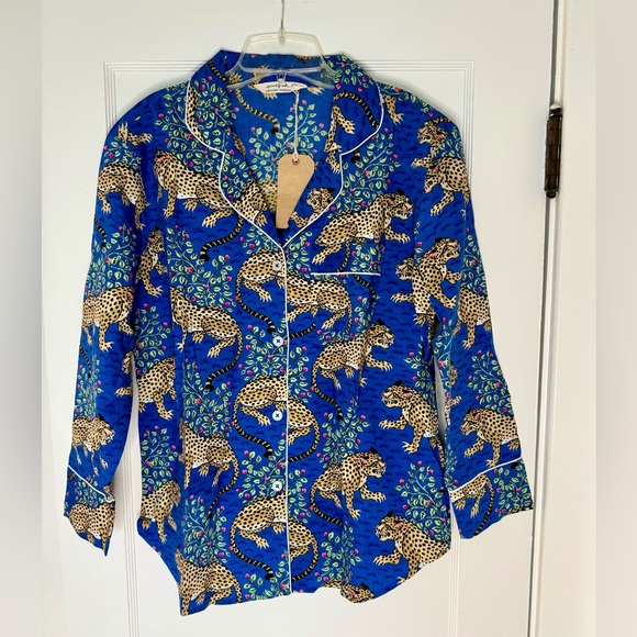 NWT PRINTFRESH Organic Cotton Bagheera Print Long Sleeve Pajama Set Size Small - Picture 2 of 11